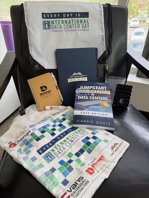 International data center day swag table