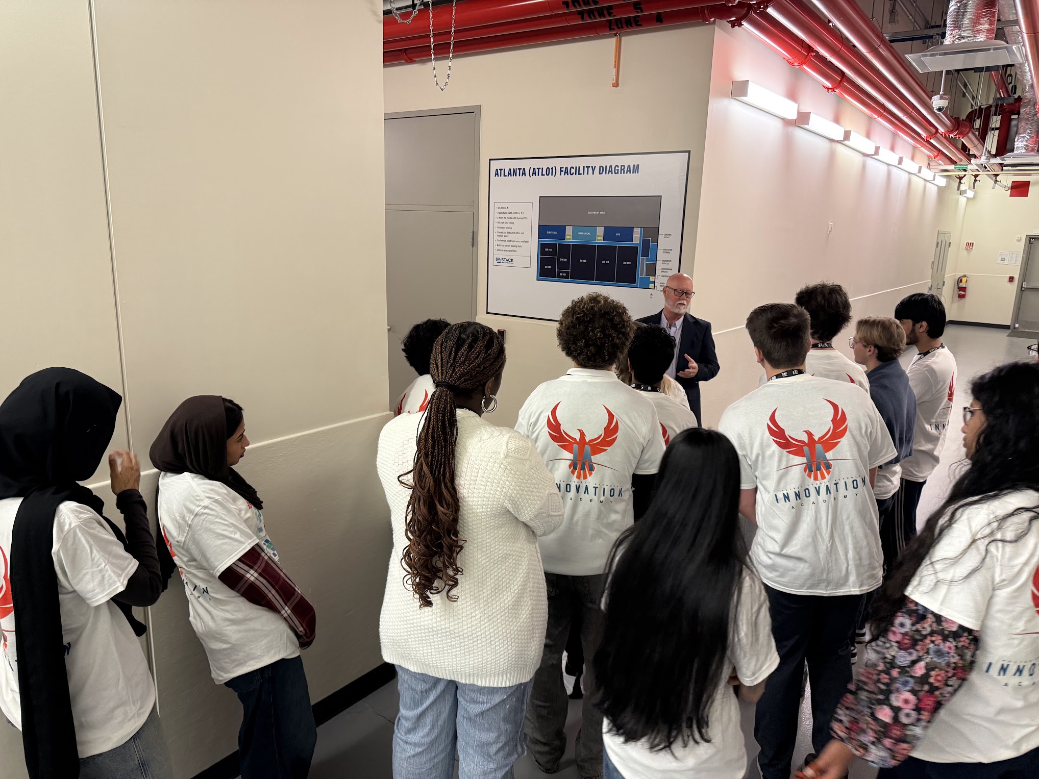 group of students on tour